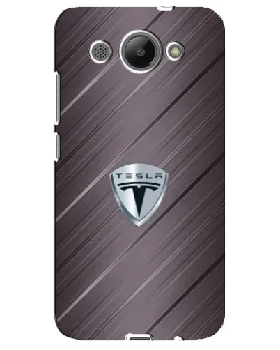 Чехол для Huawei Y3 2017 с картинкой «Металлическая текстура Tesla»