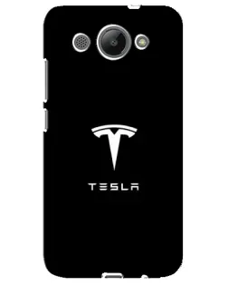 Чехол для Huawei Y3 2017 с картинкой «Tesla White Logo»
