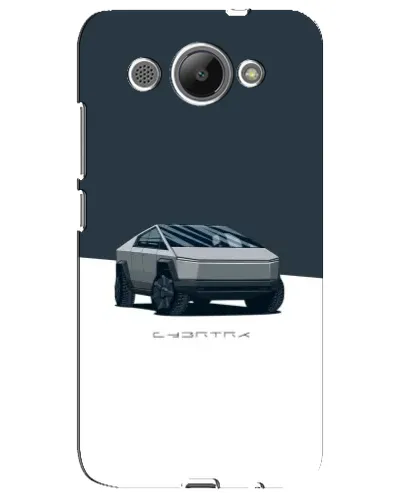 Чехол для Huawei Y3 2017 с картинкой «Серебристый Cybertruck Tesla»