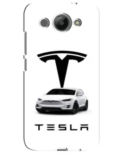 Чехол для Huawei Y3 2017 с картинкой «Tesla White Style»