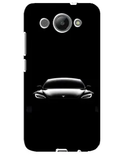 Чехол для Huawei Y3 2017 с картинкой «Фары Tesla Night»