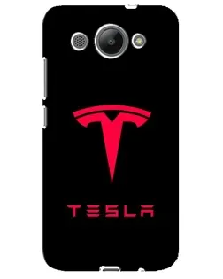 Чехол для Huawei Y3 2017 с картинкой «Tesla Red Logo»