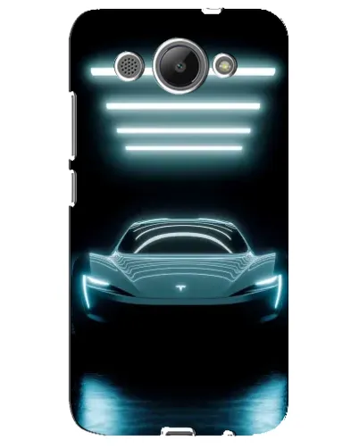 Чехол для Huawei Y3 2017 с картинкой «Tesla в неоне»