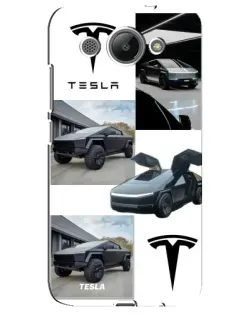 Чехол для Huawei Y3 2017 с картинкой «Коллаж Cybertruck Tesla»