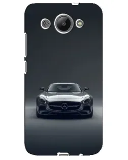 Чехол для Huawei Y3 2017 с картинкой «Mercedes на черном»