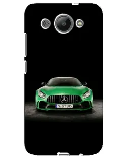 Чехол для Huawei Y3 2017 с картинкой «Mercedes — неоновый лого»