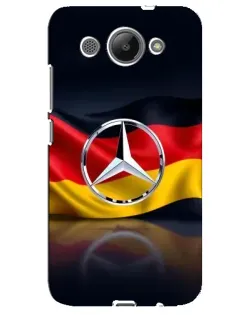 Чехол для Huawei Y3 2017 с картинкой «Mercedes — флаг Германии»