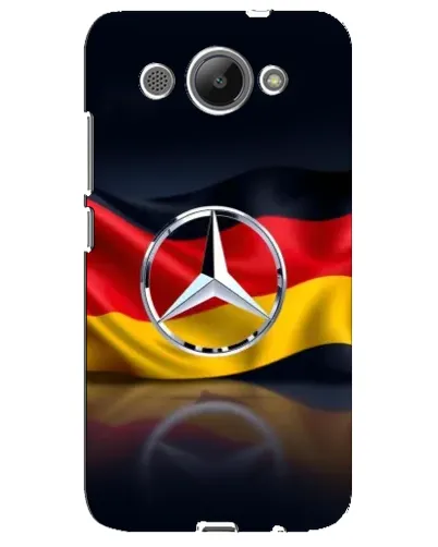 Чехол для Huawei Y3 2017 с картинкой «Mercedes — флаг Германии»