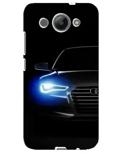 Чехол для Huawei Y3 2017 с картинкой «Неоновый взгляд Audi»