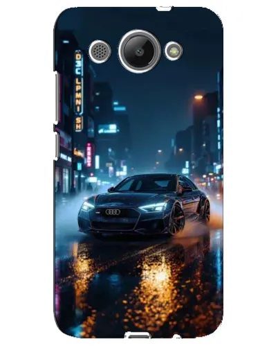 Чехол для Huawei Y3 2017 с картинкой «Ночной город и Audi»