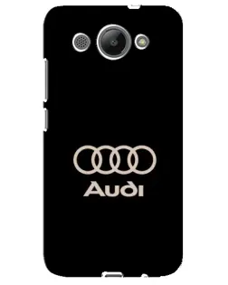 Чехол для Huawei Y3 2017 с картинкой «Audi — золотой логотип»