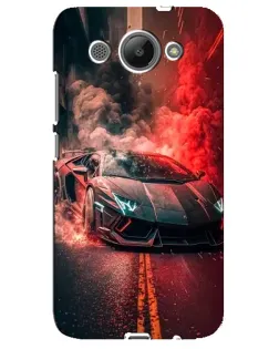 Чохол для Huawei Y3 2017 з картинкою «Lamborghini червоний дим»
