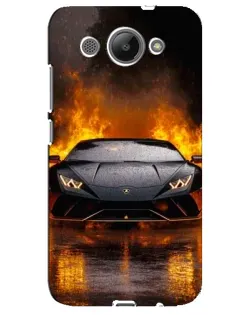 Чохол для Huawei Y3 2017 з картинкою «Lamborghini у вогні»