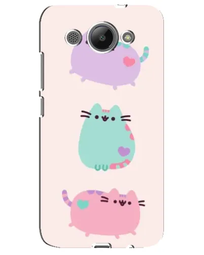 Чехол для Huawei Y3 2017 с картинкой «Pusheen трио»
