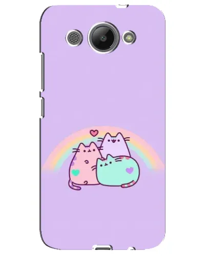 Чехол для Huawei Y3 2017 с картинкой «Радужные Пушины»