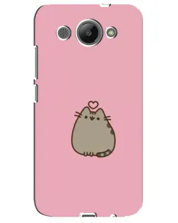 Чехол для Huawei Y3 2017 с картинкой «Pusheen сердце»