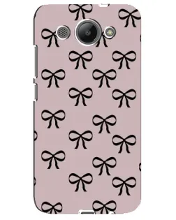 Чехол для Huawei Y3 2017 с картинкой «Черные бантики»