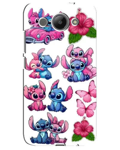 Чехол для Huawei Y3 2017 с картинкой «Стикеры Stitch и Angel»