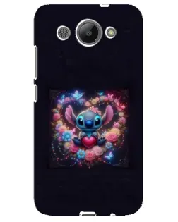 Чехол для Huawei Y3 2017 с картинкой «Stitch в цветах»