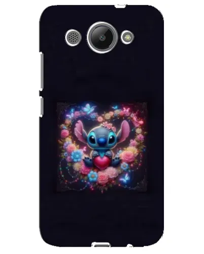 Чехол для Huawei Y3 2017 с картинкой «Stitch в цветах»
