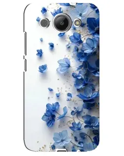 Чехол для Huawei Y3 2017 с картинкой «Голубой цветочный каскад»