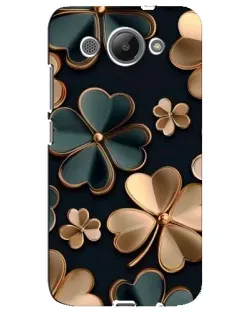 Чехол для Huawei Y3 2017 с картинкой «Клевер в золоте»