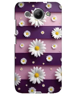Чехол для Huawei Y3 2017 с картинкой «Ромашки на фиолетовом»
