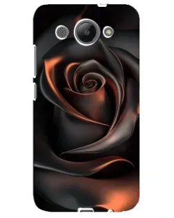 Чехол для Huawei Y3 2017 с картинкой «Шелковая черная роза»