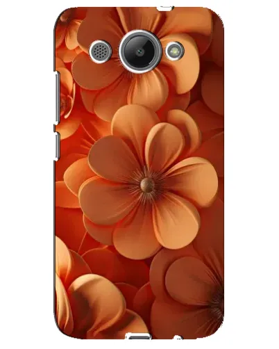 Чехол для Huawei Y3 2017 с картинкой «Оранжевый макро цветок»