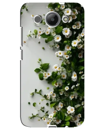 Чехол для Huawei Y3 2017 с картинкой «Ветка мелких белых цветов»