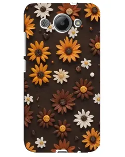 Чехол для Huawei Y3 2017 с картинкой «Узор из маленьких подсолнухов»