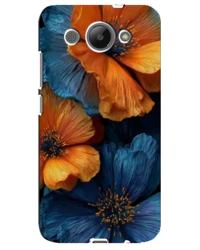 Чехол для Huawei Y3 2017 с картинкой «Яркая сине-оранжевая флора» Чехол для Huawei Y3 2017 с картинкой «Яркая сине-оранжевая флора»