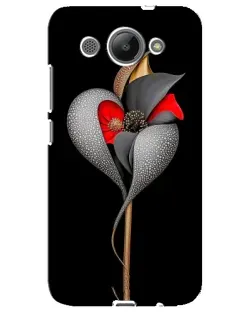 Чехол для Huawei Y3 2017 с картинкой «Серебряный фантазийный цветок»