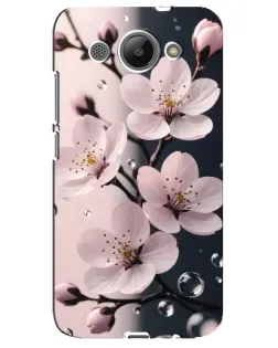 Чехол для Huawei Y3 2017 с картинкой «Нежная сакура и капли»