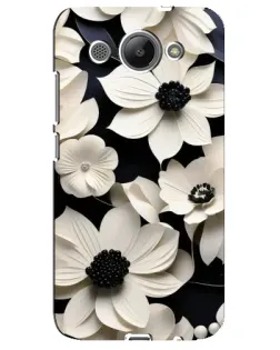 Чехол для Huawei Y3 2017 с картинкой «Объемные белые цветы»