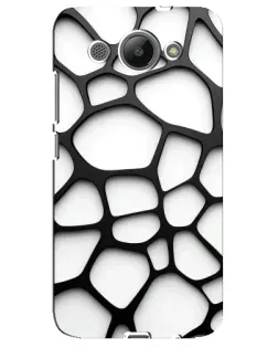 Чохол для Huawei Y3 2017 з картинкою «Біла об'ємна сітка»