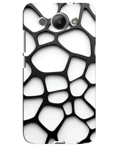 Чехол для Huawei Y3 2017 с картинкой «Белая объемная сетка»