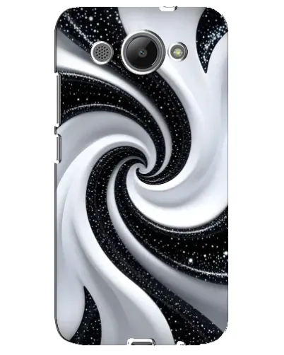 Чехол для Huawei Y3 2017 с картинкой «Черно-белая спираль»