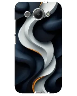 Чехол для Huawei Y3 2017 с картинкой «Объемные черно-белые ленты» Чехол для Huawei Y3 2017 с картинкой «Объемные черно-белые ленты»