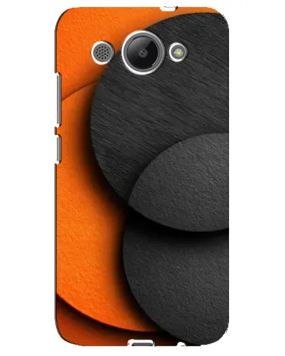 Чехол для Huawei Y3 2017 с картинкой «Геометрия оранжевых кругов»
