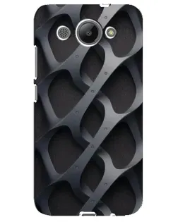 Чехол для Huawei Y3 2017 с картинкой «Объемное серое плетение»