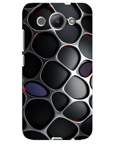 Чехол для Huawei Y3 2017 с картинкой «Объемная темная решетка»