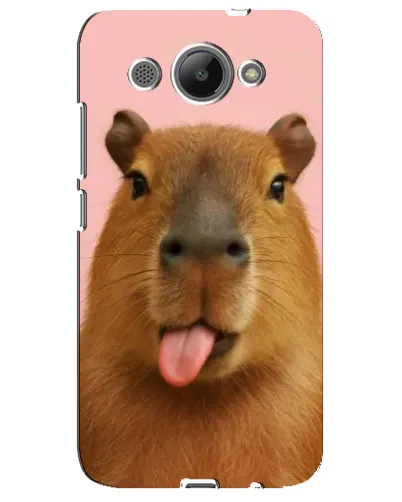 Чехол для Huawei Y3 2017 с картинкой «Капибара с языком»