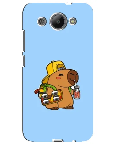 Чехол для Huawei Y3 2017 с картинкой «Капибара на скейте»