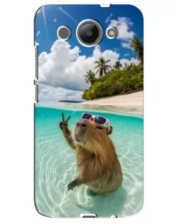 Чехол для Huawei Y3 2017 с картинкой «Капибара на море» Чехол для Huawei Y3 2017 с картинкой «Капибара на море»