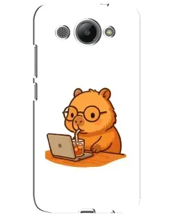 Чехол для Huawei Y3 2017 с картинкой «Капибара с ноутбуком» Чехол для Huawei Y3 2017 с картинкой «Капибара с ноутбуком»