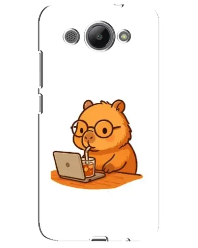 Чехол для Huawei Y3 2017 с картинкой «Капибара с ноутбуком»