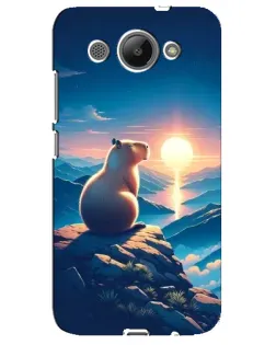 Чехол для Huawei Y3 2017 с картинкой «Закат солнца с капибарой» Чехол для Huawei Y3 2017 с картинкой «Закат солнца с капибарой»