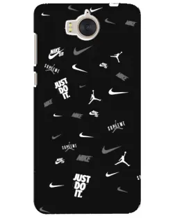 Чехол для Huawei Y5 2017 (MYA) с картинкой «Nike Black Pattern»