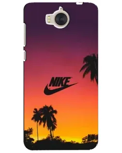 Чехол для Huawei Y5 2017 (MYA) с картинкой «Nike на закате солнца»